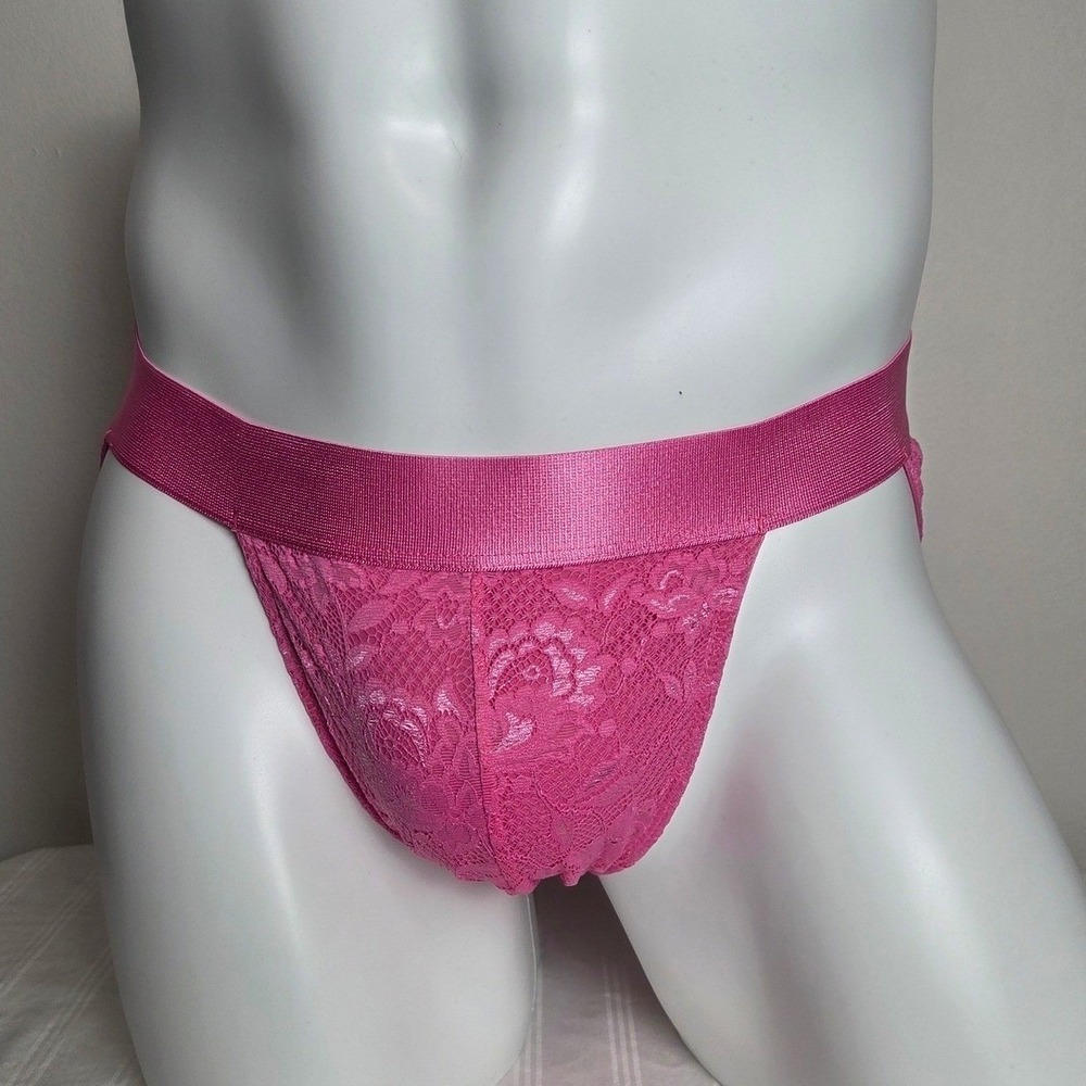 Cosabella Never‎ Say Never Men's Lace Brief Hot Pink Floral Low Rise Underwear
